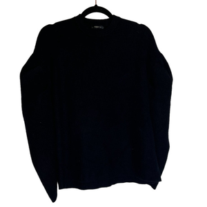 Zara Knit Black Sweater Balloon‎ Sleeve Size Medium